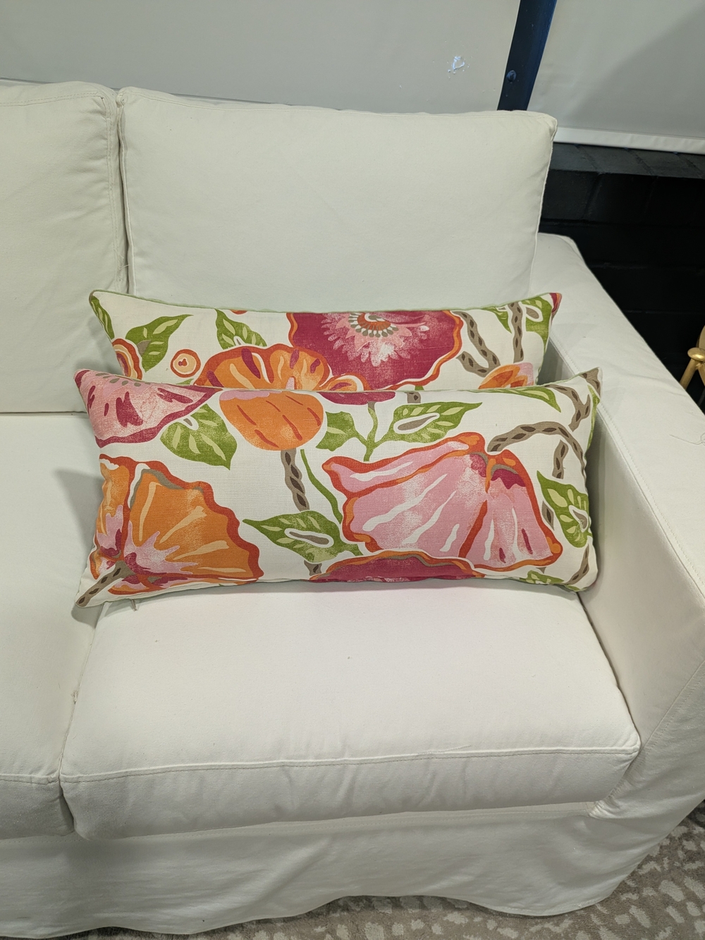 Floral Lumbar Pillow - Multicolor Covers Only